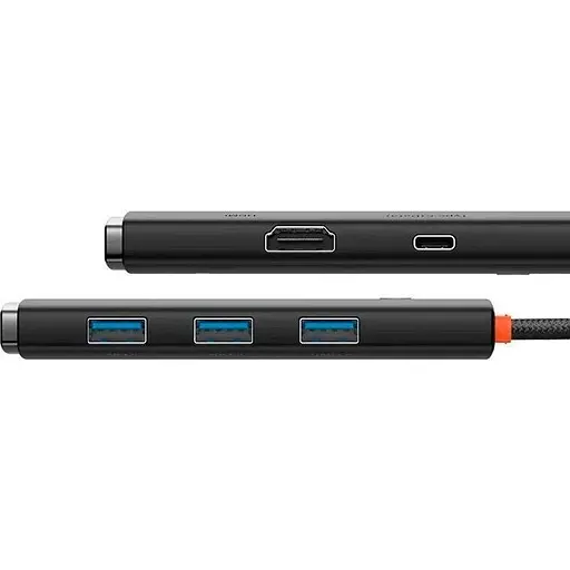 USB-хаб Baseus Lite Series 5-Port Type-C HUB Docking Station Black (WKQX040001) [89299] - фото 5