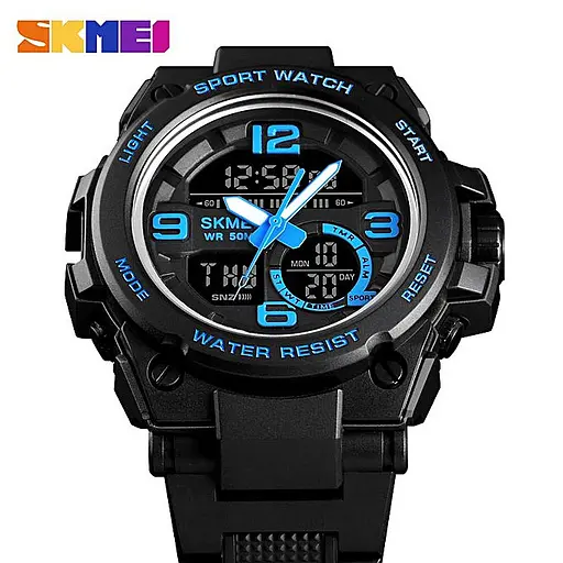 Чоловічий годинник Skmei 1452 Синій - фото 4