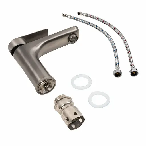 Смеситель для умывальника Platinum PVD AR28 черный - фото 3