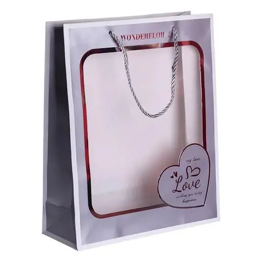 Подарочный пакет Yiwu HP-10359-18 Love 26х10х32 см 12 шт. - фото 5