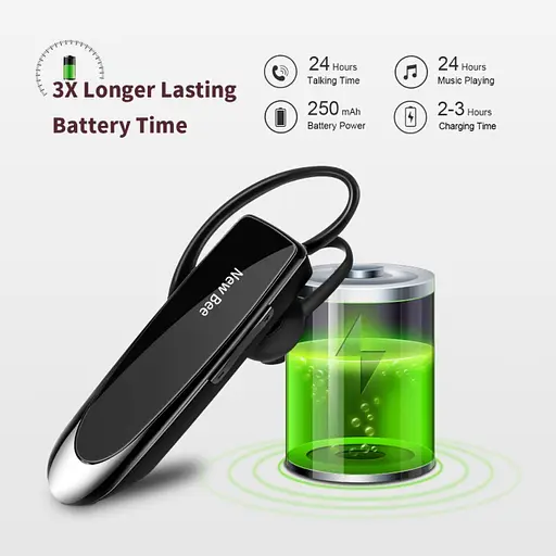 Bluetooth гарнітура New Bee LC-B41 Black - фото 3