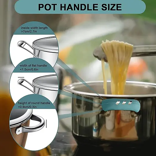 Силиконовые накладки прихватки для горячих ручек кастрюли и сковороды (набор из 2 шт.), Kitchen Master Серый 87268 - фото 9