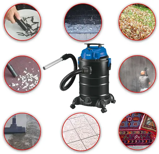 Пылесос DMS 4in1 1800 Вт с розеткой 220 Вт на корпусе промышленный многоцелевой 30 л без мешка - фото 6