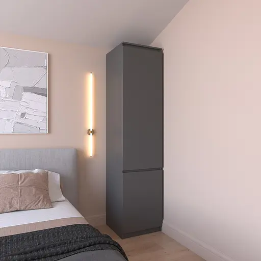 Шкаф пенал Vays R-22, с полками, ЛДСП, 50×50×211 см - для одежды, белья, хранения, спальня, прихожая - фото 8