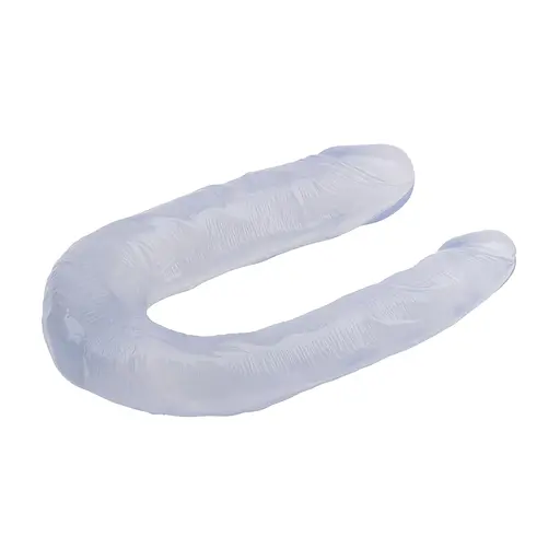 Двосторонній фалоімітатор Hi-Rubber Born To Create Pleasure 13 Inch 34 см прозорий - фото 4