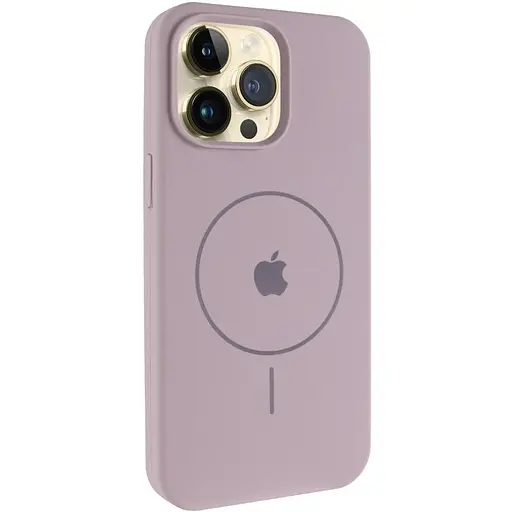 Чехол Epik Silicone Case Full Protective AA V2 with MagSafe для Apple iPhone 15 Pro 6.1 Серый/Lavender