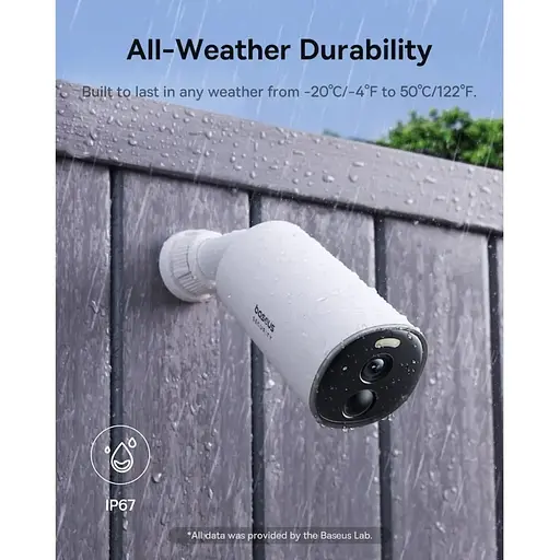 IP-камера видеонаблюдения Baseus Security B1 Outdoor Camera 2K White - фото 7