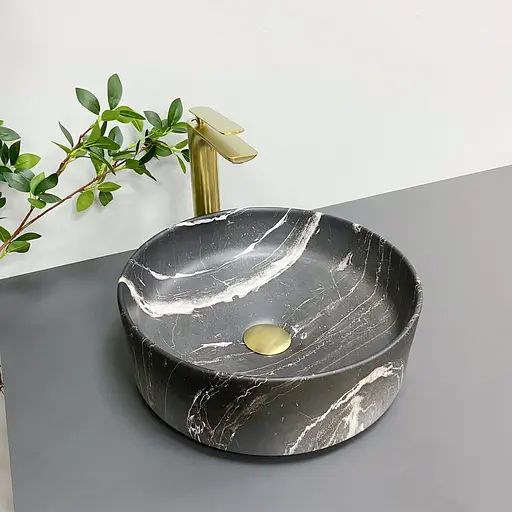 Умивальник VBI Prato black onyx matt накладний VBI-011406, Чорний матовий - фото 3