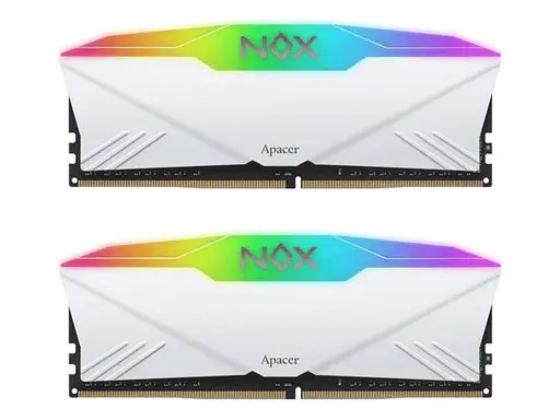 Модуль памяти DDR4 2х8 ГБ/3200 Apacer NOX RGB White (AH4U16G32C28YNWAA-2) - фото 2