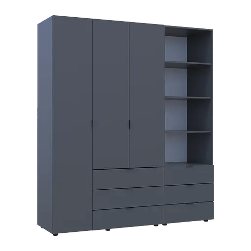 Шкаф для одежды Doros Гелар Графит 3ДСП с пеналом 176.2х49.5х203.4 (42005169) - фото 7