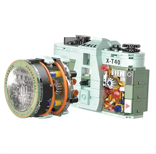 Конструктор фотоапарат ZHEGAO дитячий РЕТРО CAMERA для дітей та дорослих   455 деталей - фото 3