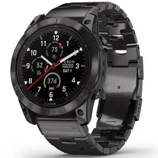 Смарт-годинник Garmin Fenix 7X Pro Sapphire Solar Carbon G. DLC Tit. with Vented Tit. Bracelet (010-02778-30)