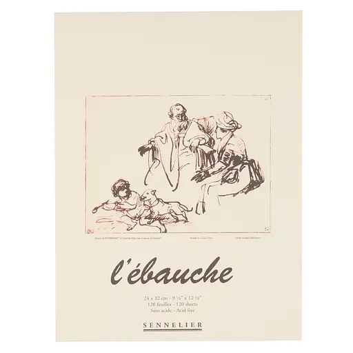 Блокнот склейка для эскизов и эскизов Ebauche Sennelier, 130 листов, 90 г/м, 24x32 см