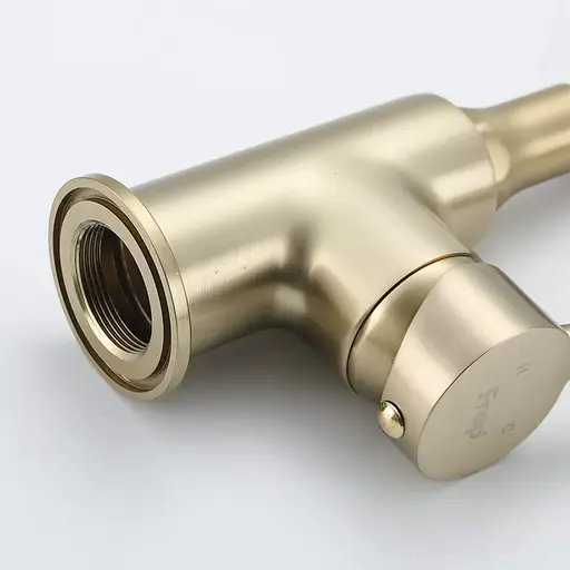 Смеситель для кухни Frap с гибким изливом аэратор 2 режима F4044-3 Золотой - фото 4