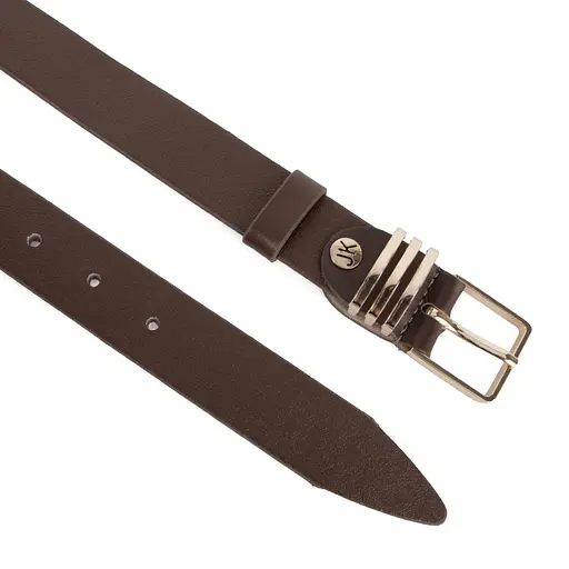 Ремінь жіночий шкіряний JK-3063 мокко із золотою пряжкою (115 см) - фото 3