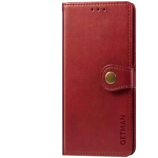 Кожаный чехол-книжка GETMAN Gallant (PU) для Xiaomi Redmi Note 9s / Note 9 Pro / Note 9 Pro Max Красный