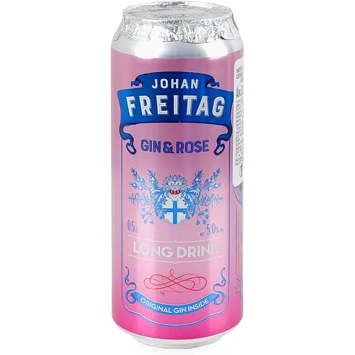 Напій слабоалкогольний Johan Freitag Gin&Rose 5% 0.5 л з/б (976313)