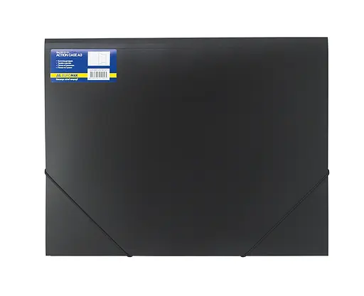 Папка на резинках PROFESSIONAL А3, чёрная BM.3918-01 BUROMAX матовый непр. пластик (4823078951977) - фото 1