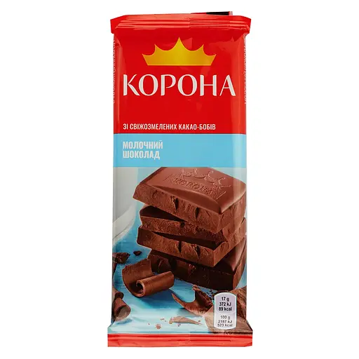 Уценка. Шоколад молочный Корона без добавок 85 г (752242)
