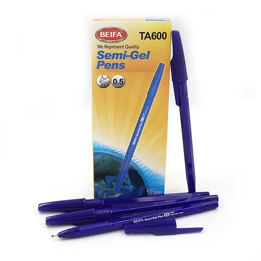 Ручка масляная Beifa, 0.5 мм, синяя, 12 шт.