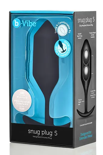 Анальна пробка B-Vibe Snug Plug 5, 16 см (чорний) - фото 5