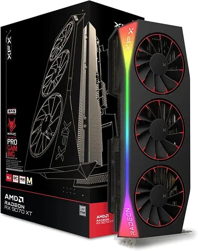Видеокарта XFX AMD Radeon RX 9070 XT 16GB Mercury OC Magnetic Air Edition with RGB (RX-97TMARGB9) (GDDR6, 256 bit, PCI-E v5.0 x16) - фото 5