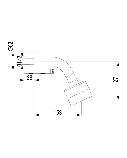 Верхний душ 100 мм Imprese VR-15110 (S), Хром - фото 2