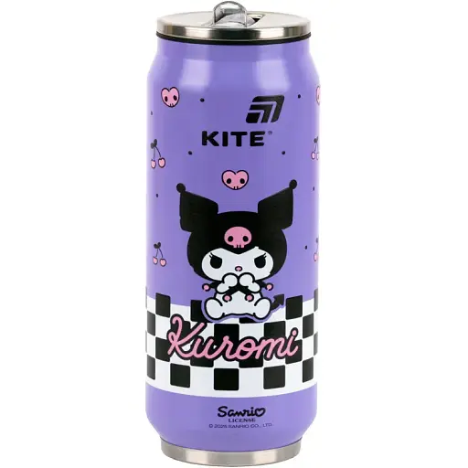 Термочашка Kite Kuromi з трубочкою 500 мл (HK25-1264) - фото 1