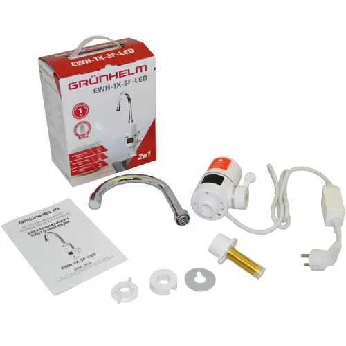 Проточний водонагрівач Grunhelm EWH-3F-LED - фото 3