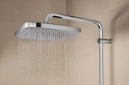 Душова система з термостатом для настінного монтажу Grohe Tempesta System 250 Cube 26689001, Хром - фото 9