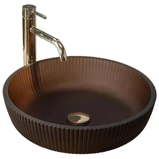Умивальник Rea Jodi накладний REA-U0273, Коричневий матовий - фото 1