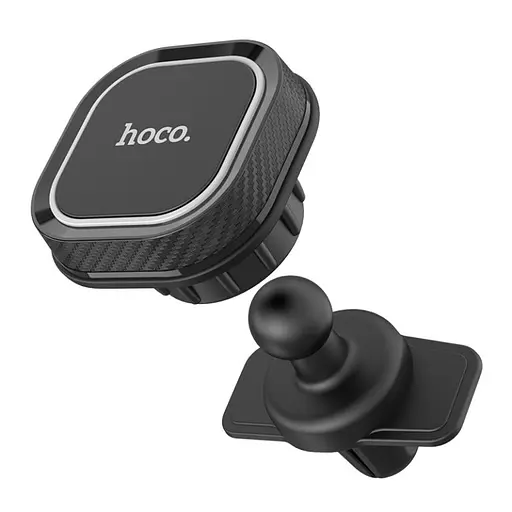 Автотримач для телефона HOCO CA52 Intelligent air outlet in-car holder Black+Gray - фото 4