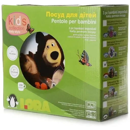 Набір дитячий 3 предмети "Маша та ведмідь" NPA3SETKIDS - фото 8