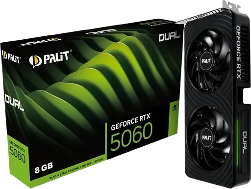 Видеокарта GeForce RTX 5060 8GB Palit Dual (NE75060019P1-GB2063D)