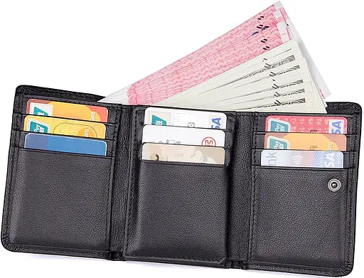 Чоловічий шкіряний гаманець Vintage 8x11 см acs0015727 - фото 9