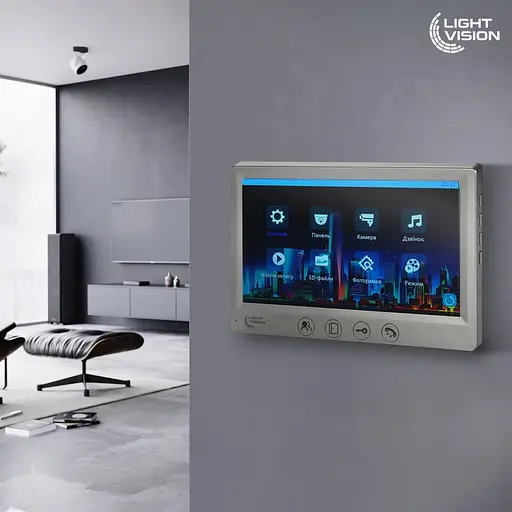 Відеодомофон 7" Light Vision AMSTERDAM FHD Grey (82-00237) - фото 11
