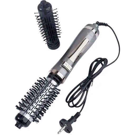 Фен щітка браш Gemei GM-4830 стайлер з щіткою для укладки, що обертається1000 Вт Сірий - фото 1