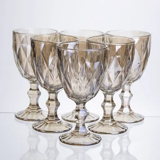 Набор бокалов столовых Citrine 6 штук по 300 мл. HP-19-281 прозрачный для вина и напитков Yiwu HP-19-281 - фото 1