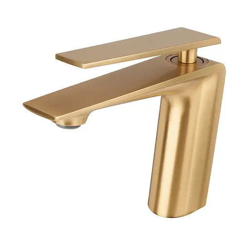 Смеситель для умывальника золотой Nett ZG-33 Золотой - фото 2