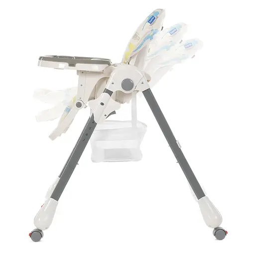 Белый стульчик для кормления Bambi M 3233L из экокожи, с принтом  - фото 2
