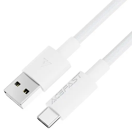 Кабель Acefast C18-04 USB-A to USB-C braid charging data cable білий - фото 3