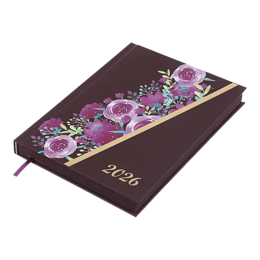 Щоденник датований Buromax Passion 2026 поліграфічний A5 темно-червоний (BM.21160-13) - фото 2