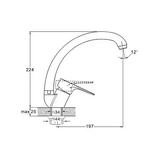 Смеситель для кухни Zegor PUD4-A045 однорычажный Хром 30412 - фото 2