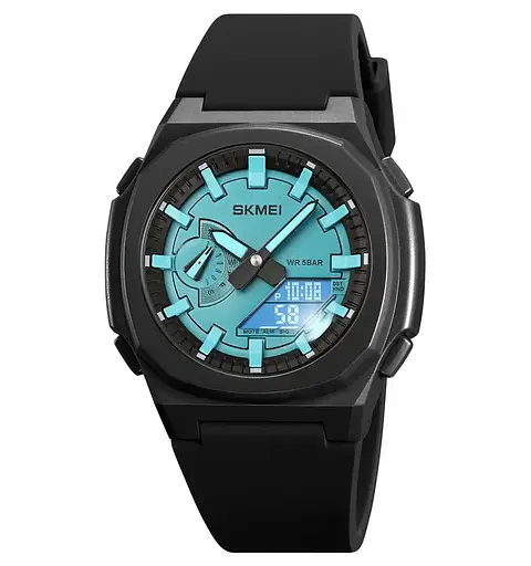 Часы мужские наручные Skmei 2091 (Черный/Голубой/Белый) - фото 2