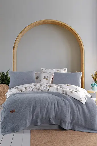 Постільна білизна Sherwood Mavi (Фланель + Шерпа) Istanbul pbe0051504 - фото 1