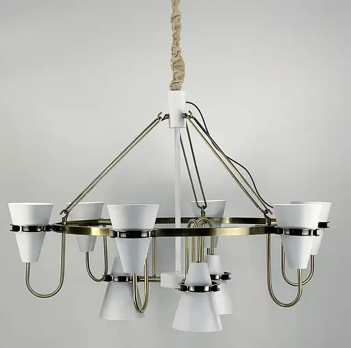 Дизайнерський світильник з унікальним дворівневим каркасом Line.F AP 052/9 WT - фото 8