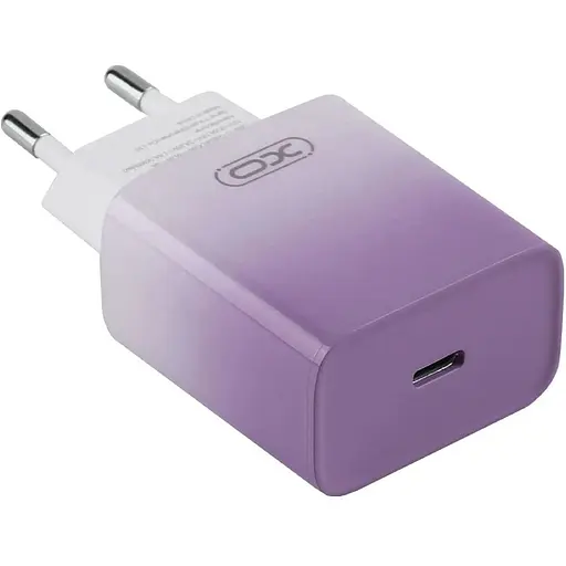 Комплект зарядного пристрою XO CE18 1Type-C PD/QC 30W Type-C to Type-C Violet - фото 3