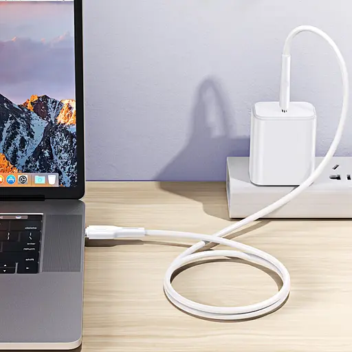 Дата кабель USAMS US-SJ459 U43 Type-C to Type-C 100W PD (1.2m) Білий - фото 3