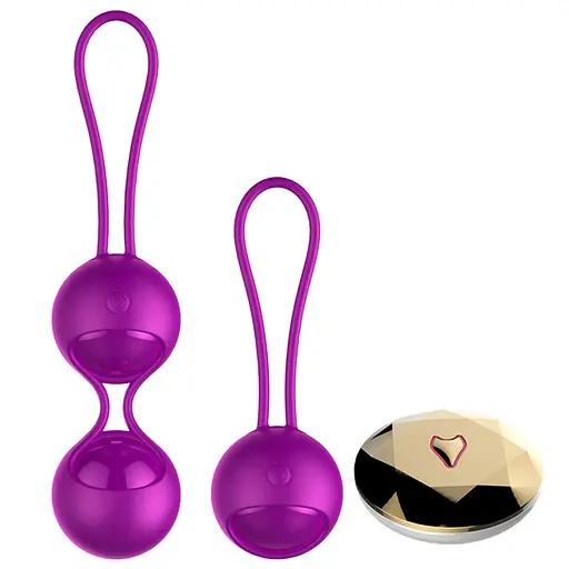 Вагінальні кульки B - Series Fox Kegel Balls Set (фіолетовий) - фото 1