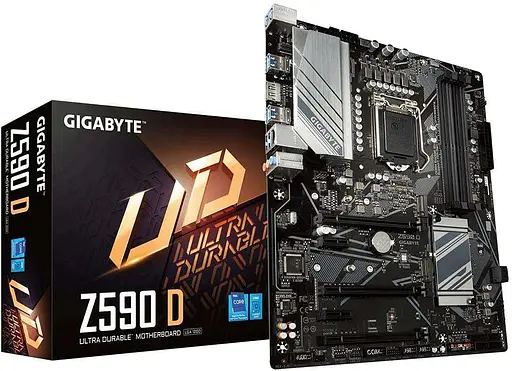 Материнская плата Gigabyte Z590 D (Z590 D) (Socket 1200, Intel Z590, ATX) Б/у - фото 4